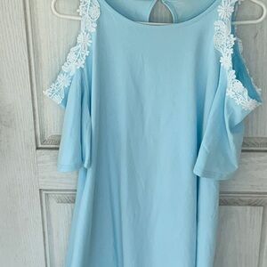 AOFUR Women’s M  Short Sleeve Chiffon Sundress